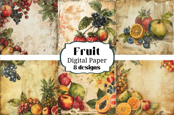 8 Fruity Fruit Digital Paper Backgrounds: Your New Design Secret Weapon
