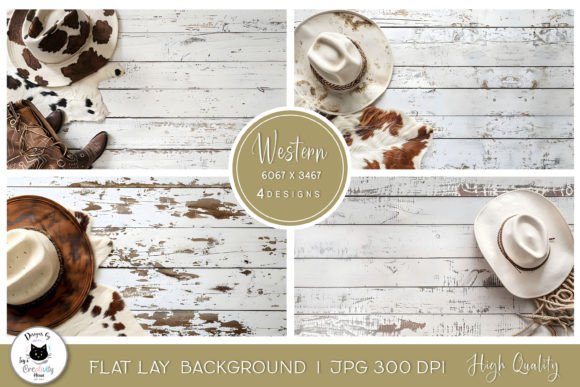 Authentic Western Cowboy Flat Lay Backgrounds for Your Brand