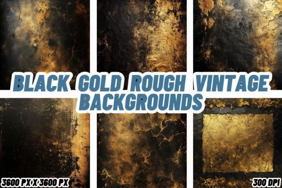 Black Gold Rough Vintage Backgrounds: Timeless Sophistication