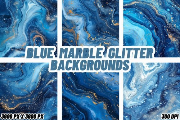 Blue Marble Glitter Backgrounds: Where Serenity Meets Sparkle