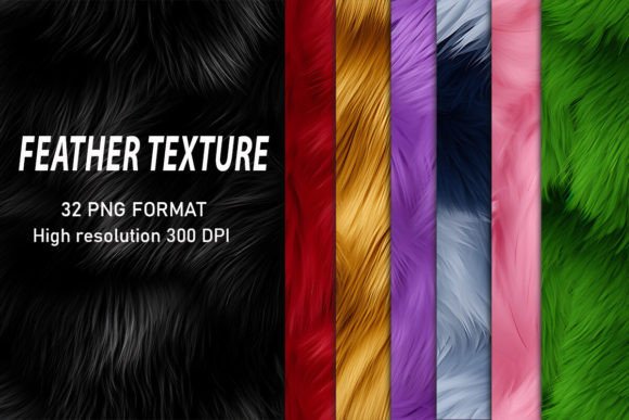 Colorful Feather Texture Backgrounds: Vibrant Design Assets