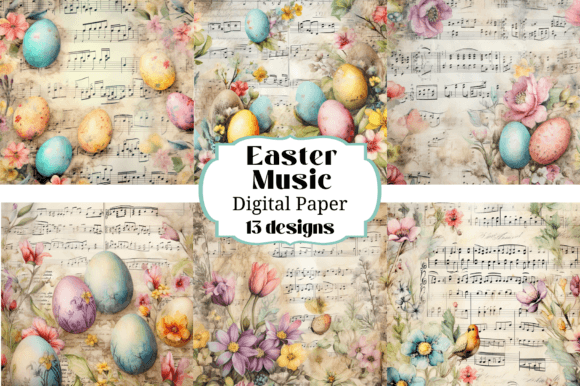 Easter Flowers Music Spring Backgrounds: A Designer's Toolkit