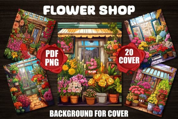 Flower Shop Backgrounds for Covers: Enchanting Floral Designs