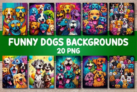 Funny Dogs Backgrounds for Covers: A Designer's Playful Toolkit
