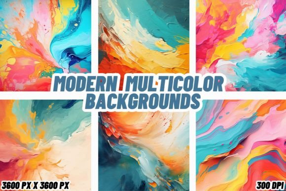 Modern Multicolor Backgrounds: A Vibrant Design Asset