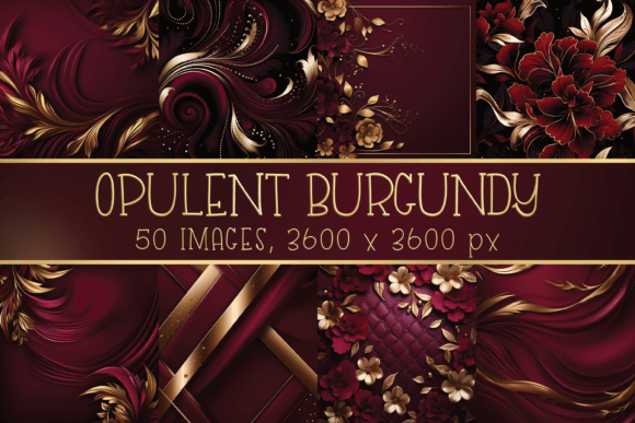 Opulent Burgundy Gold Backgrounds: A Designer's Rich Resource