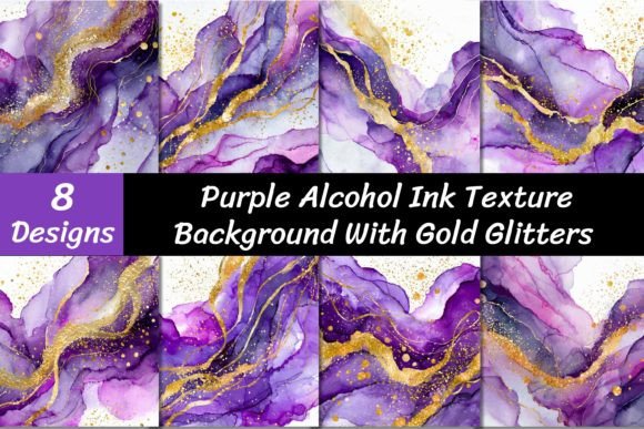 Purple Alcohol Ink Texture Backgrounds: A Designer's Dream