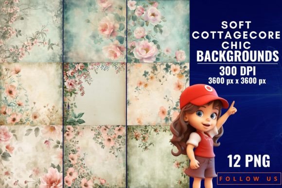 Soft Cottage Core Chic Backgrounds: A Visual Retreat