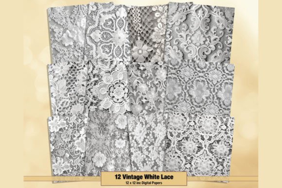 Timeless Craft: The White Lace Digital Papers Collection