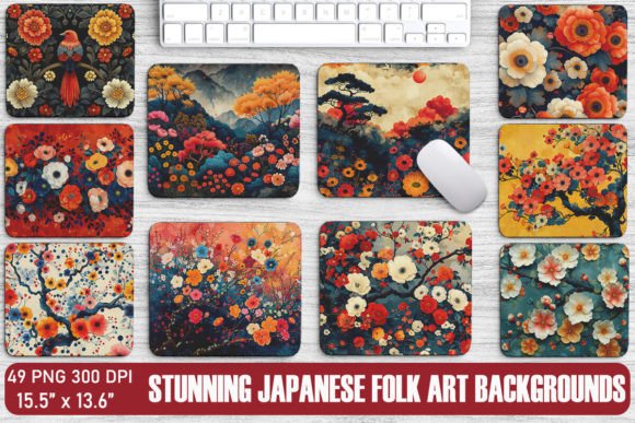 Unlocking Visual Harmony with Japanese Folk Art Backgrounds