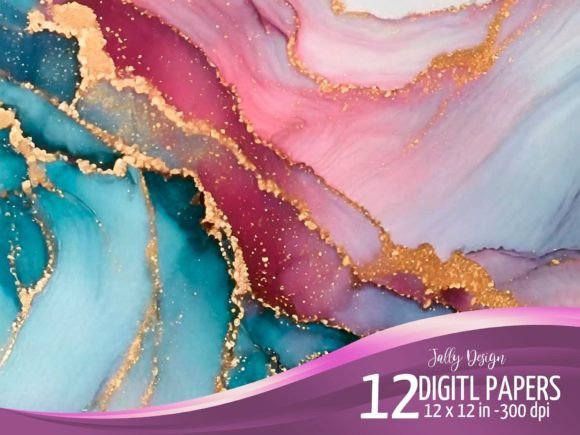 Unveiling Blue and Pink Alcohol Ink Backgrounds
