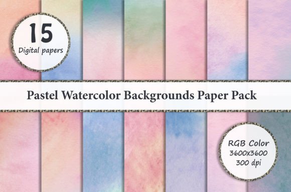 Watercolor Pastel Backgrounds Paper Pack: Your Creative Toolkit
