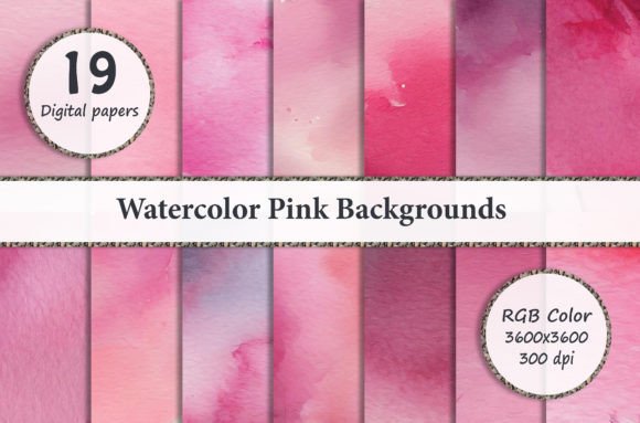 Watercolor Pink Backgrounds for Creative Projects